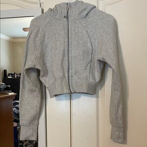 Lululemon Heather Gray Zip-Up Hoodie